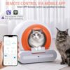 Self-Cleaning Cat Litter Box, New Model Anti-Pinch Automatic Box for Multiple Cats, Safety Large Cat Litter Box, WiFi-2.4G/APP Control, Smart Health Monitor, Easy Clean (Orange) - Image 2