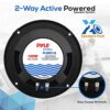 Pyle Bluetooth Marine Receiver Stereo & Speaker Kit 300W Single DIN Boat Marine Head Unit l LCD, Mic, Hands-Free Calling, AUX, MP3/USB/SD, AM/FM Radio, Remote - PLMRK47BK (Black) - Image 4