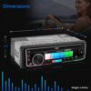Pyle Bluetooth Marine Receiver Stereo & Speaker Kit 300W Single DIN Boat Marine Head Unit l LCD, Mic, Hands-Free Calling, AUX, MP3/USB/SD, AM/FM Radio, Remote - PLMRK47BK (Black) - Image 3
