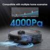 Robot Vacuum and Mop, 3-in-1 Robotic Vacuums Cleaner with LiDAR Navigation Smart Mapping & Max Strong 4000Pa Suction, WiFi/App/Alexa Voice Control, Obstacle Avoidance, for Pet Hair, Carpets and more - Image 3