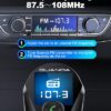 Bluetooth FM Transmitter (Upgraded Version) in-Car Wireless Radio Adapter Kit W 1.8" Color Display Hands-Free Call Fast Charging 18W and Smart 2.4A Dual USB Ports, TF Card MP3 Player - Image 8