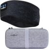 MUSICOZY Bluetooth Headband & Hard Storage Case Bundle, Wireless Sleep Headphones with HD Stereo Sound for Sports, Travel, and Relaxation