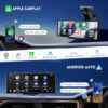10.26" Wireless Portable Carplay Screen for Car, HD Android Auto Screen, Car Stereo Touch Screen, 1080P Backup Camera, 4K Dash Cam, Mirror Link/Voice Control/Music Play/GPS Navigation - Image 8