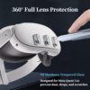 Camera Lens Protector for Oculus Meta Quest 3 Accessories, Lens Cover for VR Quest3, 9H Hardneww Tempered Glass Film, Alloy Frame, Anti-Scratch, High Definition - Image 3