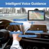 GPS Navigation 9 inch High-Definition Touch Screen 256+16G，for Car Trucks RV，2025 Map (Free Lifetime Updates), Support Voice Turn Direction Guidance/Speed and Red Light Warning/Custom Truck Routing - Image 2