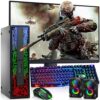 HP G2 RGB Gaming PC Desktop – Intel i5 6th Gen Processor, 16GB DDR4 Ram, 512GB SSD, NVIDIA GeForce GT 1030 DDR5, New 24 Inch Monitor, Windows 10 Pro – Computer Tower for PC Gamer (Renewed)