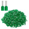 XHF 1000 PCS AWG 16/1.5mm² Wire Ferrules Insulated Copper Crimp Connectors, Crimp Pin Cord End Terminals Green