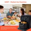 COSORI Air Fryer Toaster Oven Combo, 10 Qt Family Size, 14-in-1 Functions with Dehydrate, Roast, Smart Control Through Phone & Voice, 1000+ In-APP Recipes & 6 Dishwasher -Safe Accessories, Black - Image 5