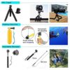Action Cameras Accessory Kit, Bonvvie 50-in-1 Sports Camera Accessory Kit Compatible with Hero 13/12/11/10/9/8/7 Black, Max/Fusion, Insta360 Osmo Action SJCAM SJ6000 SJ5000 Campark REMALI - Image 3