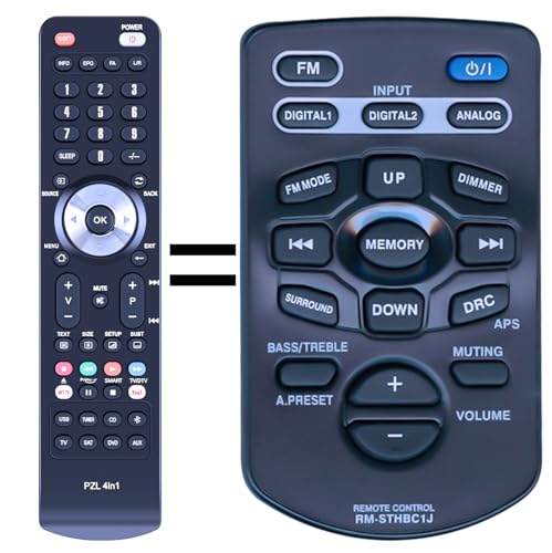 PZL RM-STHBC1J Replacement Remote Control for JVC Soundbar Home Theater System TH-BC1