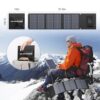 Enginstar 22W Portable Solar Panel for Power Station Solar Charger for Solar Generator Foldable Solar Panel for Camping RV Trip, QC3.0 USB Ports & DC Output, Compatible with iPhone Ipad, Laptop etc - Image 2