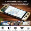 Orzly Accessory Bundle kit for Nintendo Switch Oled Accessories Essentials Pack Case and Screen Protector Comfort Grip Cover Headphones charger cable Games holder and more - Gift boxed OLED Edition - Image 4