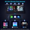 ATOTOLIFE A5L Android Radio 7" Double Din Car Stereo with Backup Camera&DVR Dash Cam, Wireless CarPlay and Android Auto, WiFi/Bluetooth/USB Tethering, DSP/FM/AM/SWC, 2G+32G Touchscreen Car Radio - Image 3
