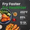 CHEFMAN ExacTemp™ 12 Quart 5-in-1 Air Fryer with Integrated Smart Cooking Thermometer, 28 Touchscreen Presets, Rotisserie, Dehydrator, Bake, XL Convection Oven with Auto Shutoff, Black - Image 2