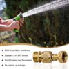 Napredak garden hose quick connector, 3/4 inch GHT male and female thread brass coupler Fittings for water pipe faucet watering device, Easy connect and release adapter, 2 sets - Image 5