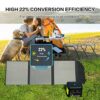 JJN 18V 100W Portable Solar Panel Foldable Solar Panels Bulit-in Charge Controller Mono. Solar Charger with PD 60W USB/Type-C/DC/QC 3.0 for Portable Power Station Outdoor Camping Van RV Trip - Image 3