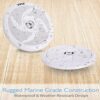 Pyle Marine Speakers - 6.5 Inch 2 Way Waterproof and Weather Resistant Outdoor Audio Stereo Sound System with 240 Watt Power and Low Profile Slim Style - 1 Pair - PLMRS6W (White) - Image 3