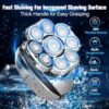 Upgrade Head Shavers for Bald Men,Head Shaver 9D, 6-in-1 Electric Razor Grooming Kit with Nose Hair Trimmer, Waterproof Wet/Dry Shaver, LED Display, Rechargeable Bald Head Razor, Gift for Men （silver） - Image 6