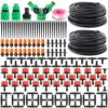 Walsilk Automatic Drip Irrigation Kits for Garden, 30M Adjustable Micro DIY Irrigation Kit Plant Water Saving System Heavy Duty Tube Watering System Kit for Patio Lawn Garden Greenhouse Flower Bed