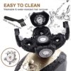 Bald Shavers for Men - Telfun Upgrade 5-in-1 Electric Head Shavers for Bald Men, 100% Waterproof Cordless Razor, Wet/Dry Shaving, 5 Dual Track Heads, Mess-Free Hair Capture - Image 5