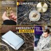Gifts for Men Dad Husband - Fathers Day Anniversary Birthday Gifts Idea for Him Boyfriend Man - Survival Kit 14 in 1, Survival Gear and Equipment, Fishing Hunting Camping Accessories, Cool Gadgets - Image 6