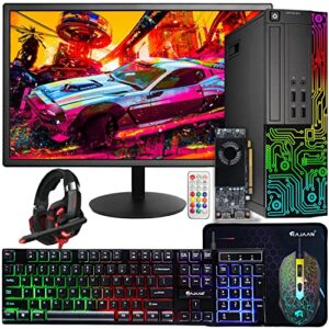 Dell Mini PC OptiPlex 7040 Desktop Computers with Dual 24 inch KOORUI Monitor,Micro PC, Intel i7-6700T 16GB Ram 1TB M.2 NVMe SSD,AX210 Built-in WiFi 6e & Bluetooth 5.2, HDMI, Windows 10 Pro (Renewed)
