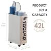 Caroeas Yoga Mat Storage Rack, 22 inches Large Yoga Mat Holder Accessories, Home Gym Equipment Storage Yoga Mats, Women Men Workout Equipment Organization with 4 Wheels, White - Image 3