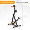 GYMAX Pedal Exercise Bike for Seniors, Hand Arm Leg and Knee Fitness Machine with Massage, LCD Monitor, Adjustable Height and Length for Total Body, Home Exercise Equipment for Elderly - Image 6
