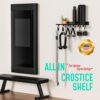 Crostice 1-Tier Floating Shelf Compatible with Tonal Accessories, Home Gym Storage Shelf, Gym Rack Wall Mount Organizer, Workout Metal Holder, T-Bracket Lock Adapters Hanger, US Patent Holding - Image 3
