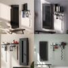 Crostice Metal Shelf Compatible with Tonal Accessories, Floating Shelf Organizer for Home Gym Storage, T-Lock Adapters Bracket Hanger, Gym Rack Wall Mounted with Hooks, Black Workout Holder - Image 6
