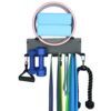 Alvade Home Gym Storage Rack, Barbell Rack Weight Room Organizer Prong Gym Equipment Storage Rack for Gym Accessories Like Fitness Bands,Resistance Bands,Straps,Foam Rollers,Barbell (double layer) - Image 4