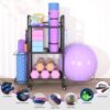 Home Gym Storage Rack Exercise Equipment Storage Organizer for Yoga Mat Dumbbells Kettlebells Foam Roller Yoga Strap & Resistance Bands, Ideal Yoga Mat Holder & Workout Equipment Organizer - Image 4