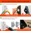 KOMOHOM Resistance Band Wall Anchor,Workout Wall Mount Anchor,Exercise Band Hook,White Workout Band Holder for Home Gym Workout Equipment Accessories,Band Wall Mounts for Workout Band (3PCS) - Image 2