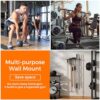 JNIHEEP Gym Home Storage Rack,Home Gym Accessories Hanger with 8 Hooks,Multi-Purpose Heavy Duty Rack for Resistance Bands Jump Ropes Lifting Belt Fitness Bands Barbells(Carabiners Included) - Image 5