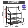 Mythinglogic Yoga Mat Storage Racks for Home, Gym Rack for Dumbbells Kettlebells Foam Roller, Yoga Strap and Resistance Bands, Workout Equipment Organizer With Hooks and Wheels - Image 9