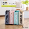 Caroeas Yoga Mat Storage Rack, 22 inches Large Yoga Mat Holder Accessories, Home Gym Equipment Storage Yoga Mats, Women Men Workout Equipment Organization with 4 Wheels, White - Image 7