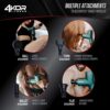 4KOR Fitness Muscle Percussion Massage Gun, Deep Tissue Vibration Massager, Rechargeable Handheld Stimulation, Ultra Quiet - Image 4