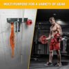 Double Circle Gym Equipment Storage Rack - Multi Purpose Gym Equipment Wall Rack Hanger for Pro Home Gym Storage for Exercise Bands, Barbell Bar, Jump Ropes, Chains, Lifting Belts - Image 2